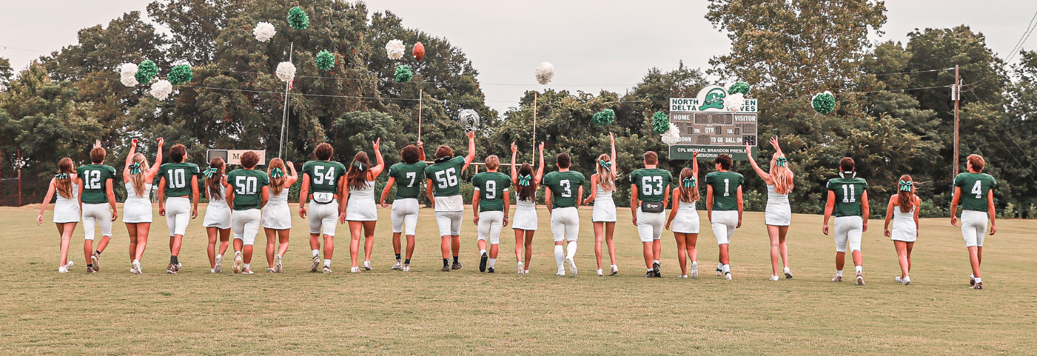 Senior Football Players and Cheerleaders